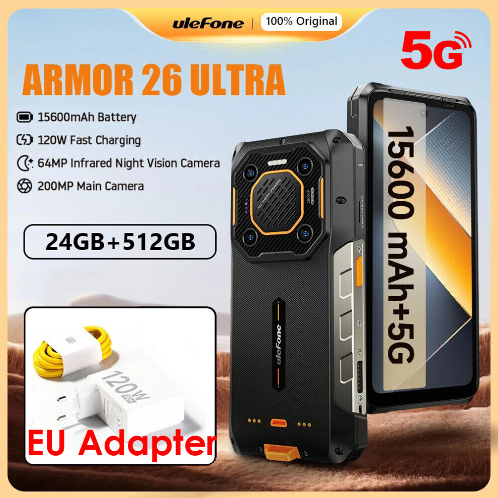 Ulefone Armor 26 Ultra (12+12)GB+512GB Global 5G Rugged Phone 15600mAh 200MP