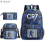 (2) 3pcs Football CR7 Backpack 3D Printe Teens Shoulder Bags 1