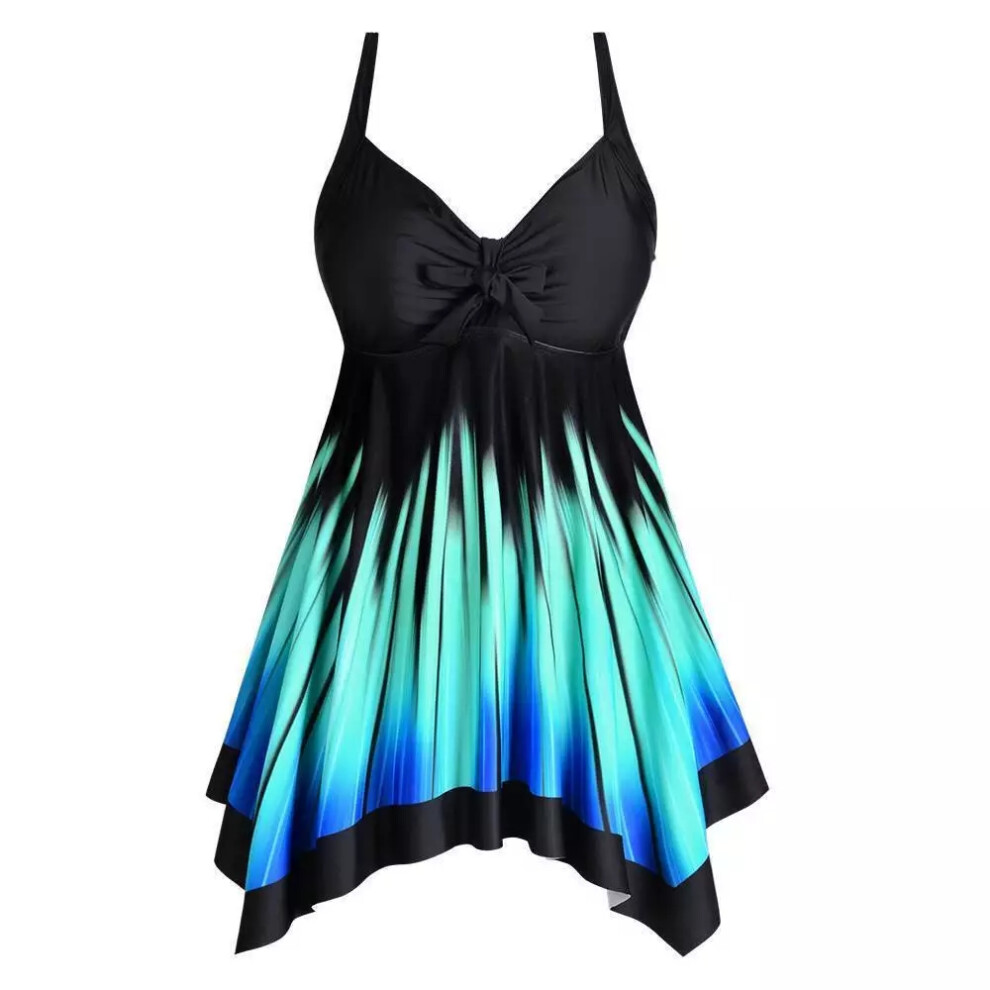 (#5 Black, 3XL) Plus Size Women Padded Tankini Set Swimming Costume Beachwear Bathing Swimsuit-image-OPC-PDZXYB8-NEW