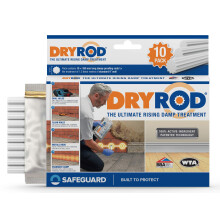(10 pack) Dryrod Damp Proofing Rods - BBA-Approved Rising Damp Wall Treatment, Stronger than DPC injection creams