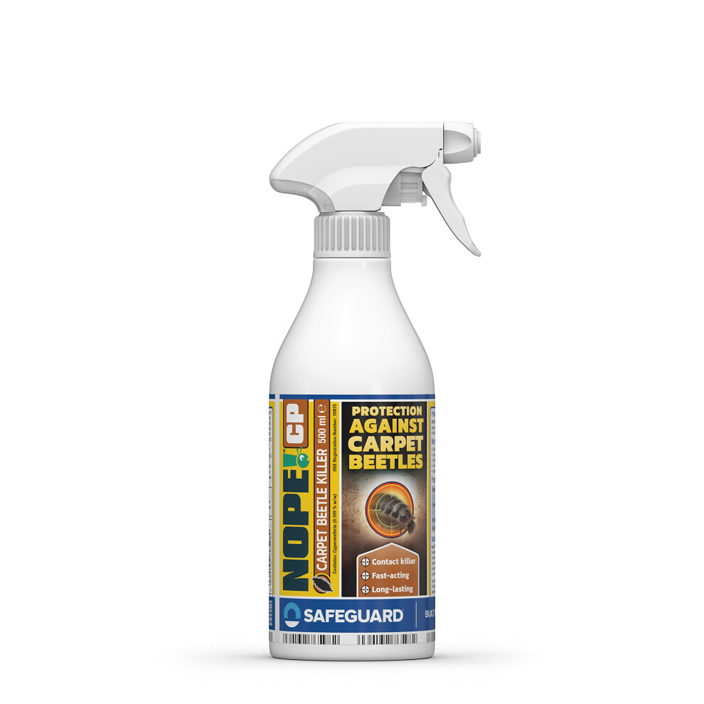 (500 ml) NOPE CP Carpet Beetle Spray Killer - Fast Acting, Odourless Carpet Beetle Treatment for Home use. HSE Registered