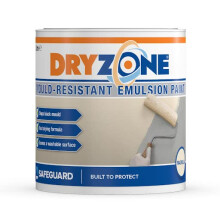 (1L, Magnolia) Dryzone Anti Mould Paint - 5 Years Protection Against Mould Growth for Walls and Ceiling. 50m² - 60m² Coverage