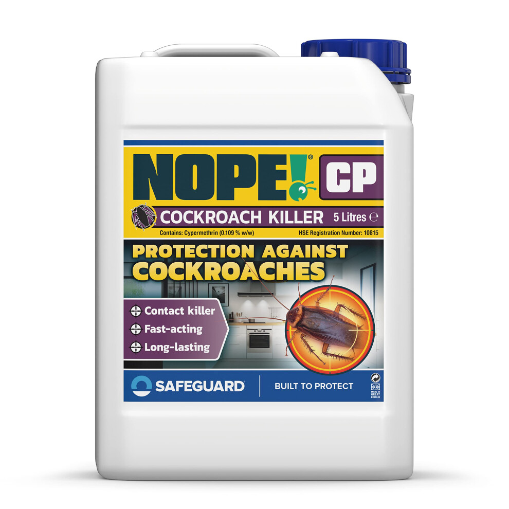 (5L) NOPE CP Cockroach Killer Spray Odourless, Strong, Contact Treatment for Home use