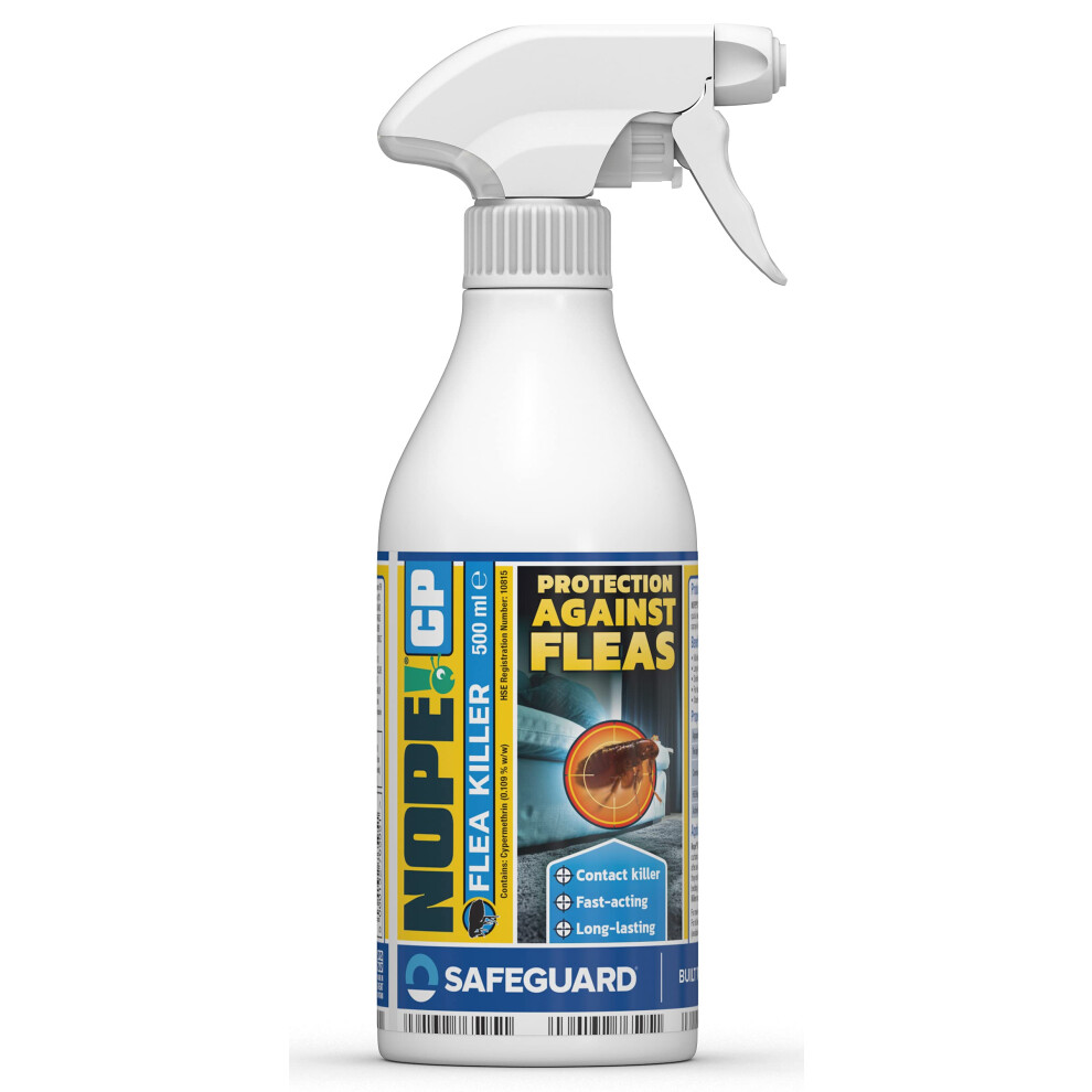 (500ml) NOPE CP Flea Spray for The Home - Fast-Acting, Odourless & Non-Staining. Indoor & Outdoor Flea Killer