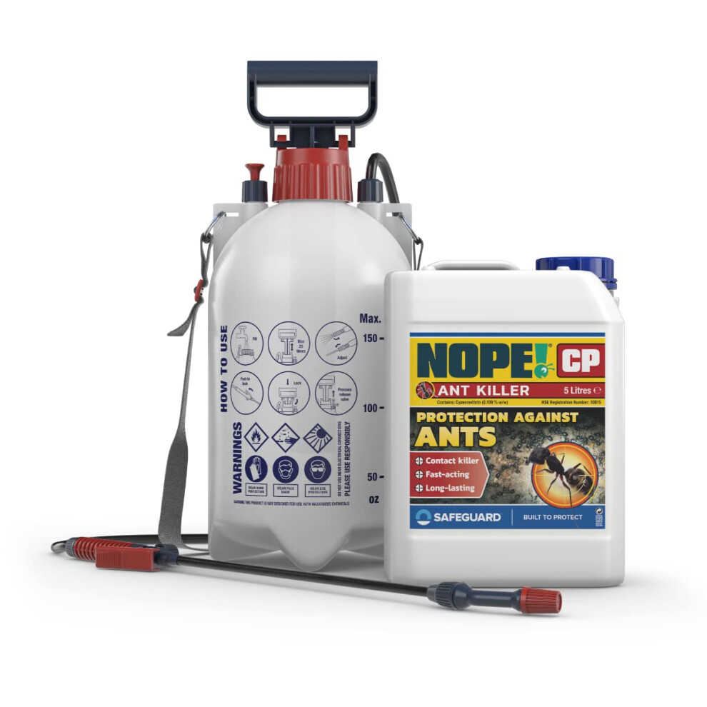 (5L & Sprayer) NOPE CP Ant Killer Spray Effective Ant Control - Fast-Acting, Long-Lasting for Indoor & Outdoor use