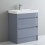 750mm Bathroom Vanity Unit Basin Sink Floor standing Unit 2 Drawers Grey 3
