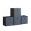 Vida Designs (Grey, 4) Durham Basket Set Drawers Bookcase Organiser Box 1