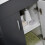 NES Home Nes Home 450mm Anthracite 2 Doors Basin Vanity Unit Bathroom Cabinet 5