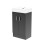 NES Home Nes Home 450mm Anthracite 2 Doors Basin Vanity Unit Bathroom Cabinet 6