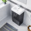 NES Home Nes Home 450mm Anthracite 2 Doors Basin Vanity Unit Bathroom Cabinet 4