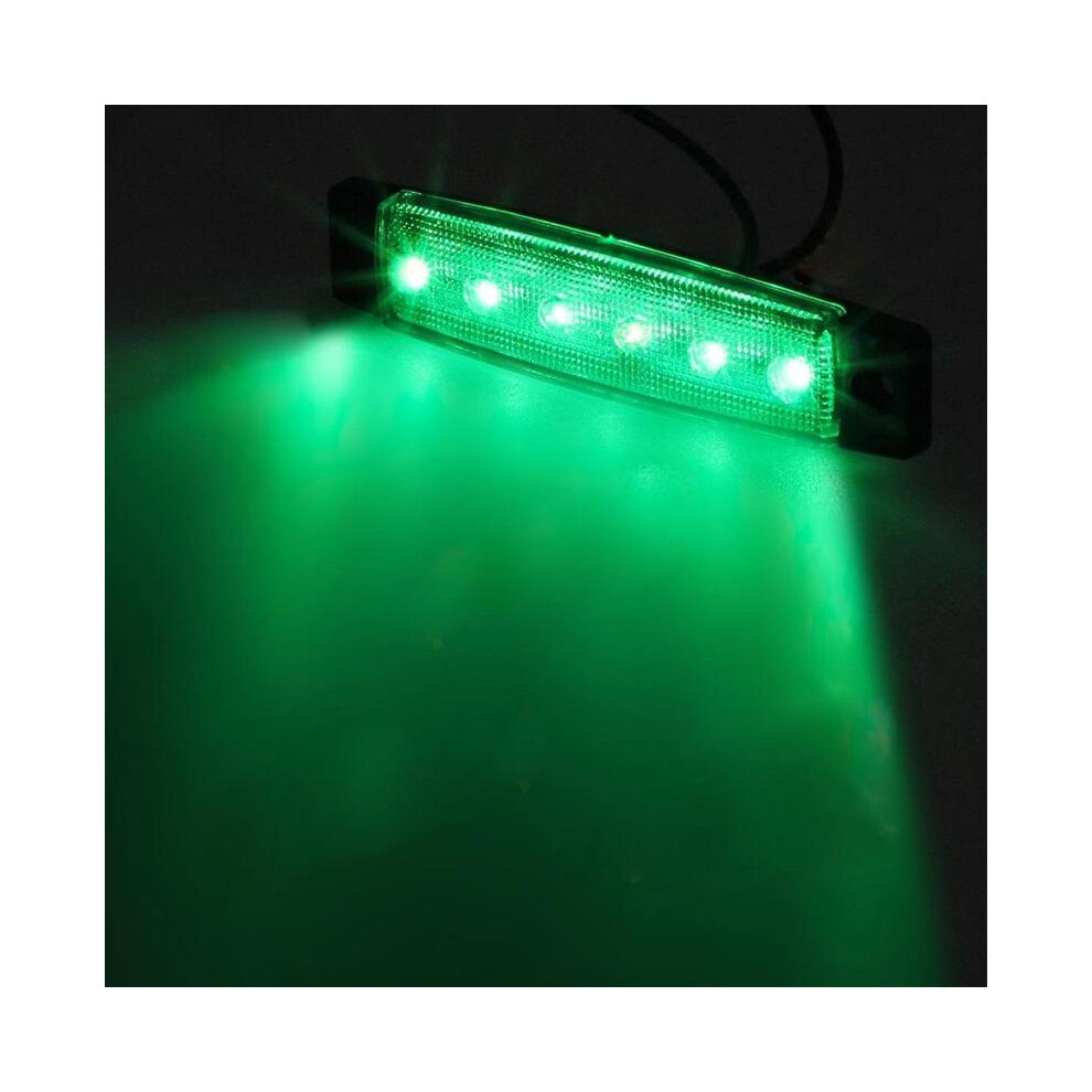(, 12V) Car External Lights Led 12V/24V 6 Smd Led Auto Car Bus Truck Lorry Side Green 8751722407043