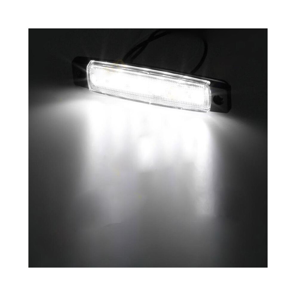 (, 12V) Car External Lights Led 12V/24V 6 Smd Led Auto Car Bus Truck Lorry Side White 8751722407074