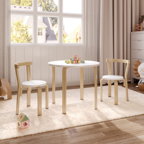 Living And Home Poplar Toddler Play Table and Chair Set