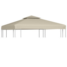 (Beige) Gazebo Cover Canopy Replacement Top Garden 3 x 3m