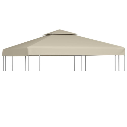 (Beige) Gazebo Cover Canopy Replacement Top Garden 3 x 3m