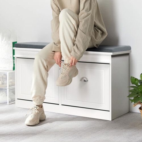 Living And Home Flip Down Shoe Bench Cabinet 1