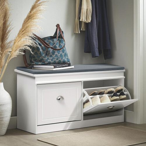 Living And Home Flip Down Shoe Bench Cabinet 2