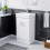 NES Home Nes Home 450mm White 2 Doors Basin Vanity Unit Bathroom Cabinet 1