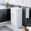 NES Home Nes Home 450mm White 2 Doors Basin Vanity Unit Bathroom Cabinet 4