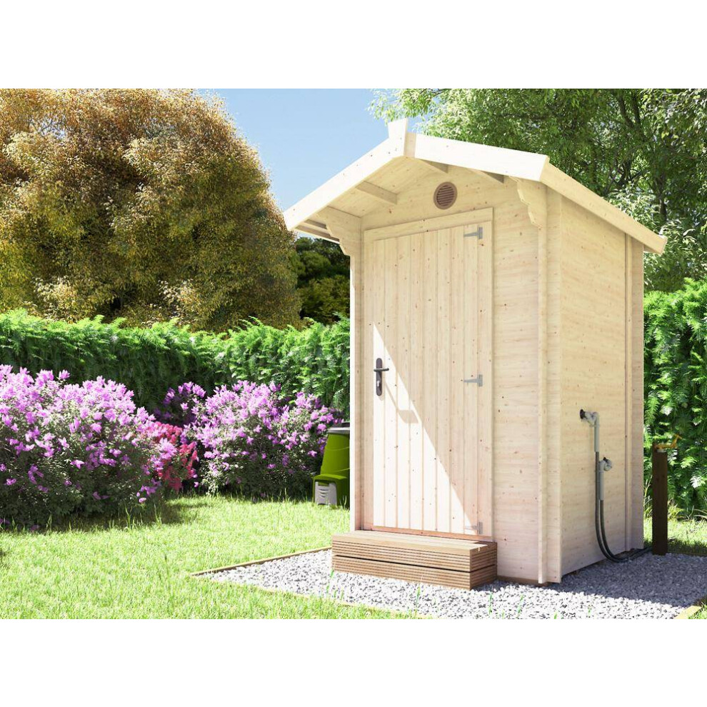 Wooden Composting Eco Toilet Luxury Glamping Rural Fertiliser Compost