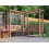 Wooden Pergola Arbour Garden Corner Bench, Armrest and Table Gerlinde 1