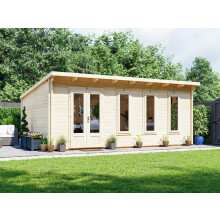 Log Cabin Garden Office 6m x 4m Terminator Pent Superfelt - Dunster House