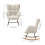 Living And Home Tufted Upholstered Rocking Chair 6