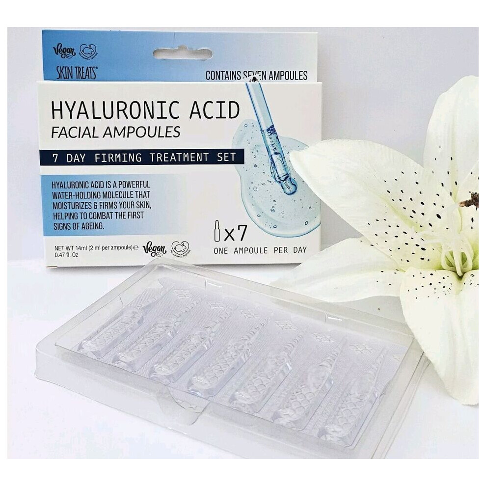 Skin Treats Hyaluronic Acid Facial Ampoules 7 Day Firm Vegan