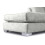 Bishop Silver Alaska Fabric U Shape High Back Corner Sofa 4