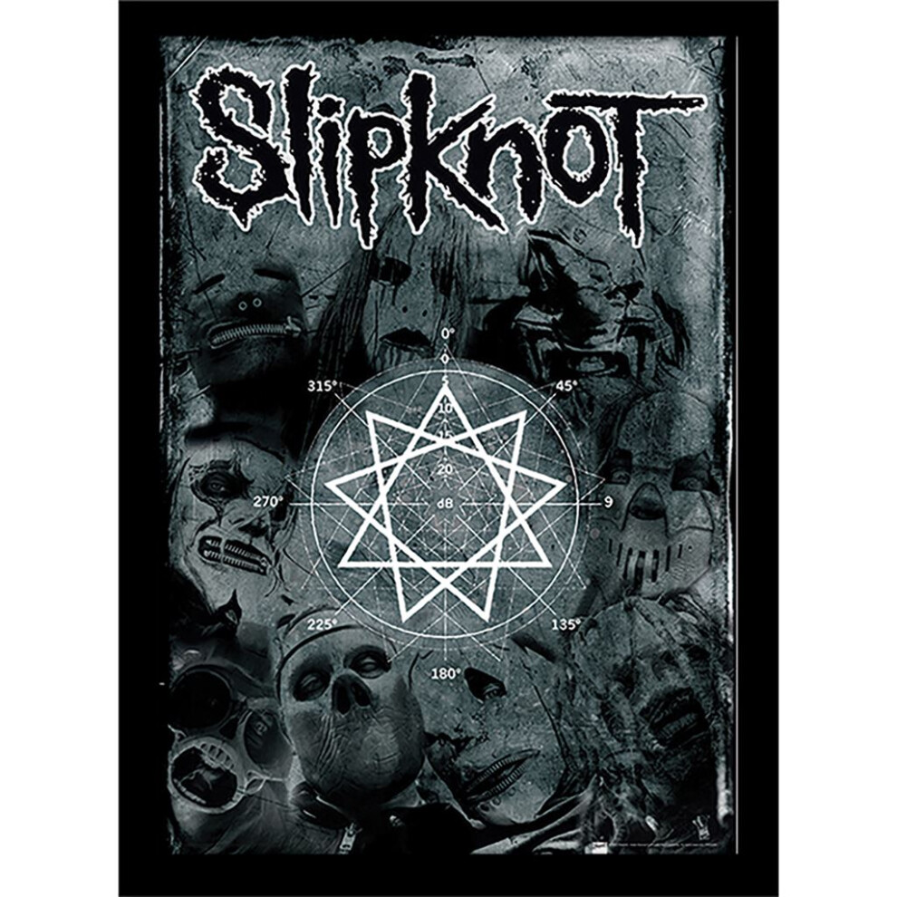 Group-Tb-Tomás-Bodero-Group Slipknot (Pentagram) Framed 30 X 40Cm Print