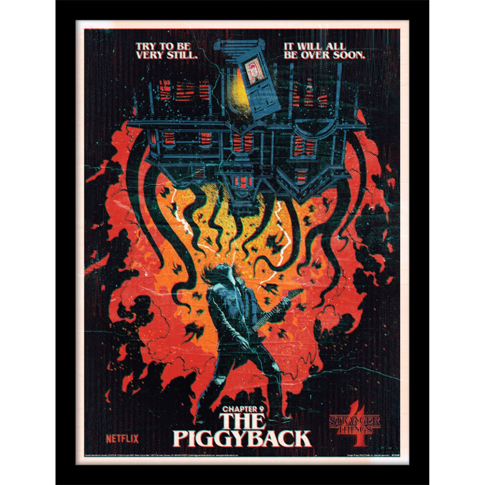 Group-Tb-Tomás-Bodero-Group Stranger Things 4 (Chapter 9 The Piggyback) Framed 30 X 40Cm Print