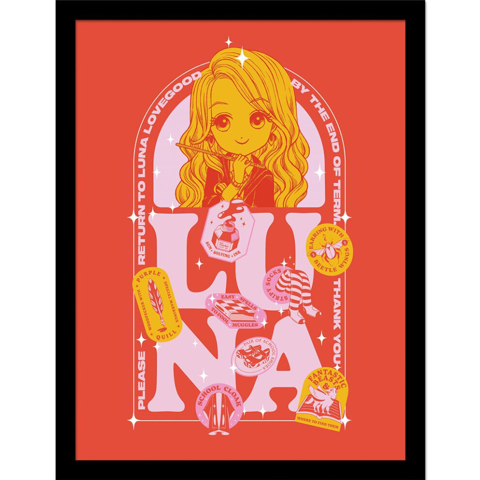 Harry Potter Witty Witchcraft (Luna Lovegood)  Framed 30 x 40cm Print