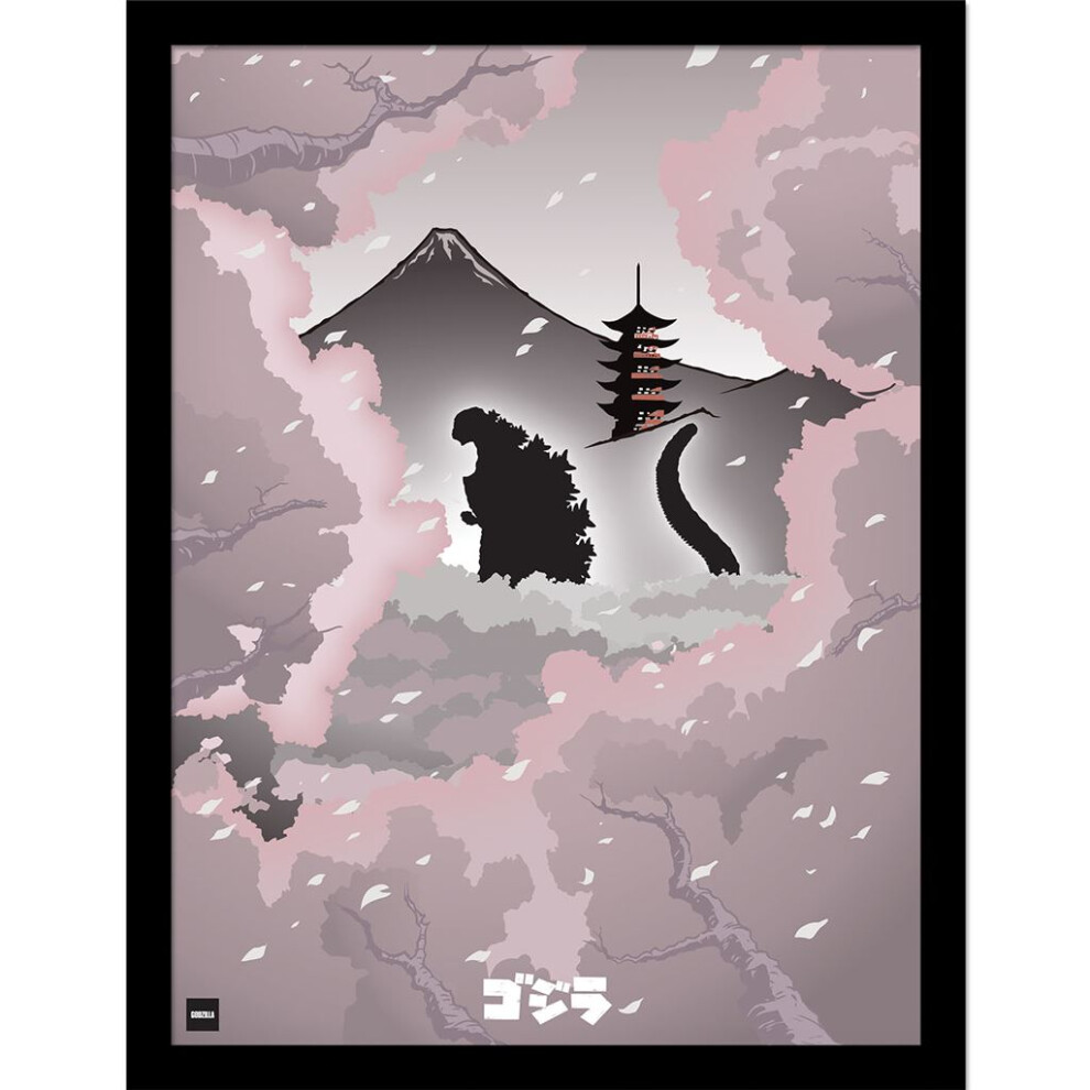 Godzilla (Japanese Blossom)  Framed 30 x 40cm Print