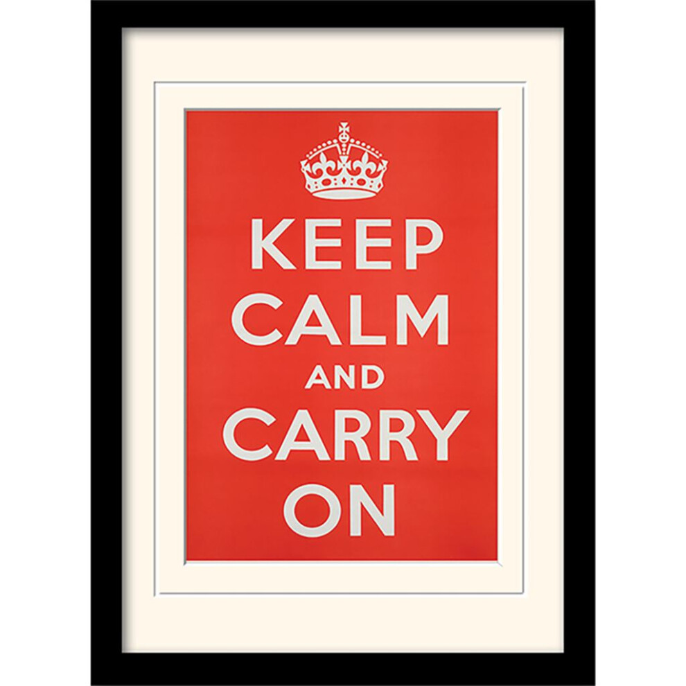 Keep Calm Carry On Framed 30 x 40cm Print with mount