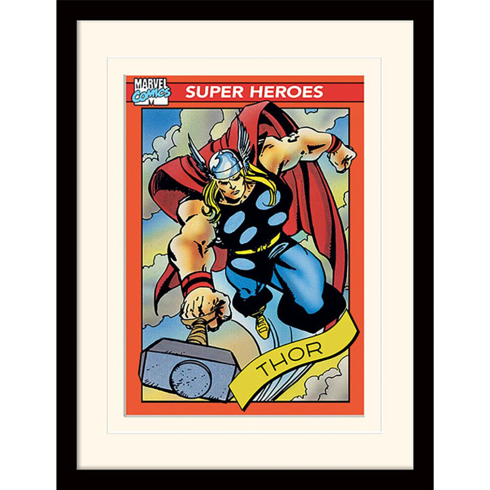 Marvel Comics (Thor Trading Card) Framed 30 x 40cm Print with mount