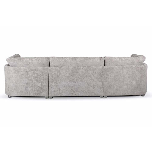 Bishop Truffle Alaska Fabric U Shape High Back Corner Sofa 2