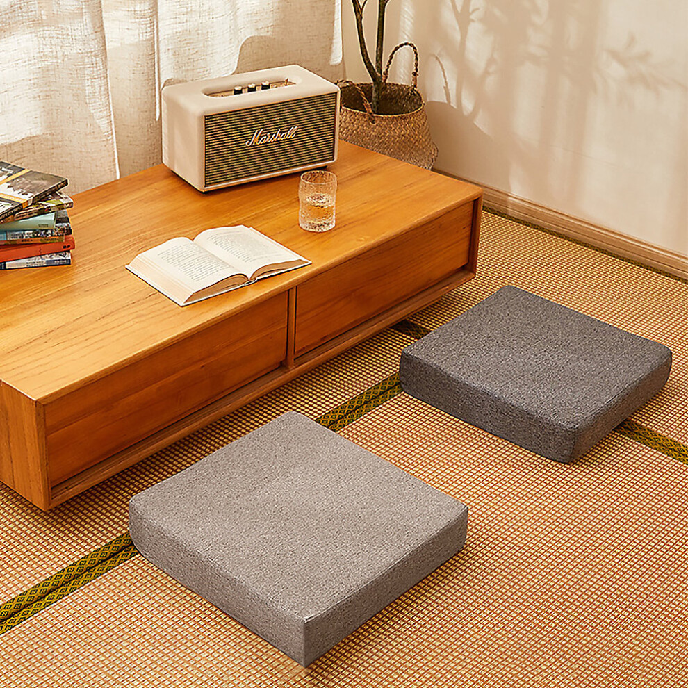 (Dark Grey) Outdoor Indoor Square Seat Cushion