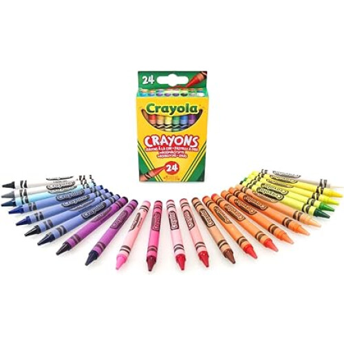 CRAYOLA Crayons, Bright Strong Colours, Multi, 24 Count (Pack of 1)