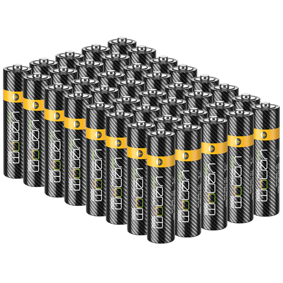 Rechargeable AA Batteries (1000mAh) - 40 Pack