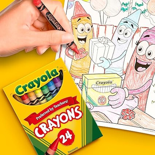 CRAYOLA Crayons, Bright Strong Colours, Multi, 24 Count (Pack of 1) 2