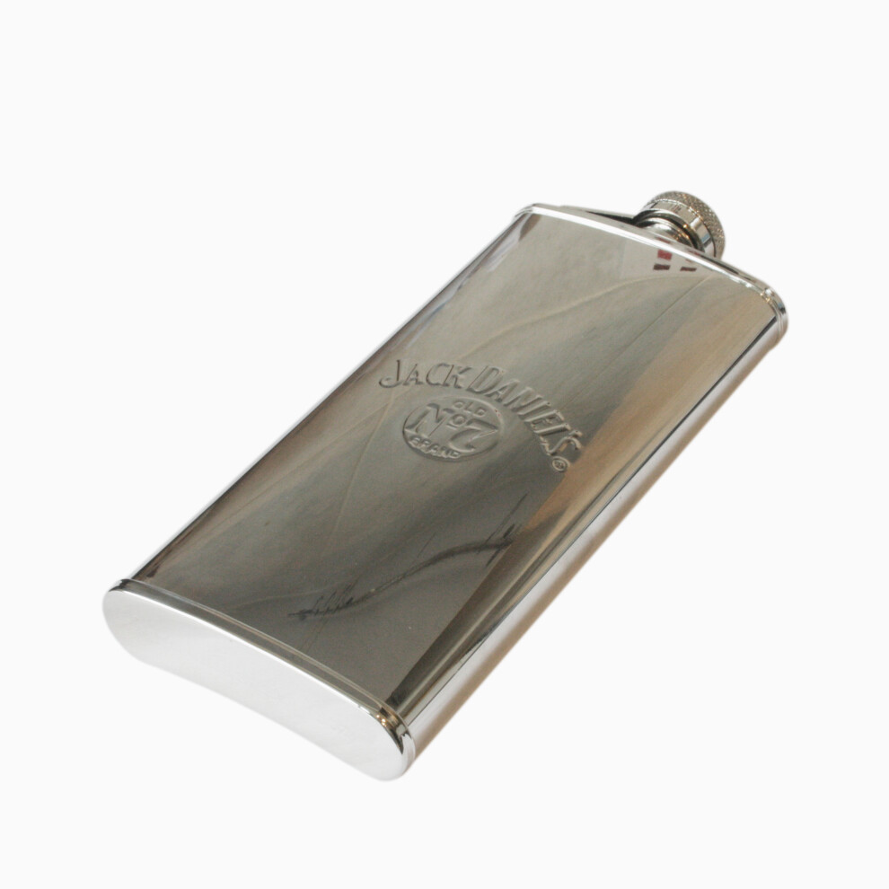 Jack Daniels Slim Flask - High Polished Chrome