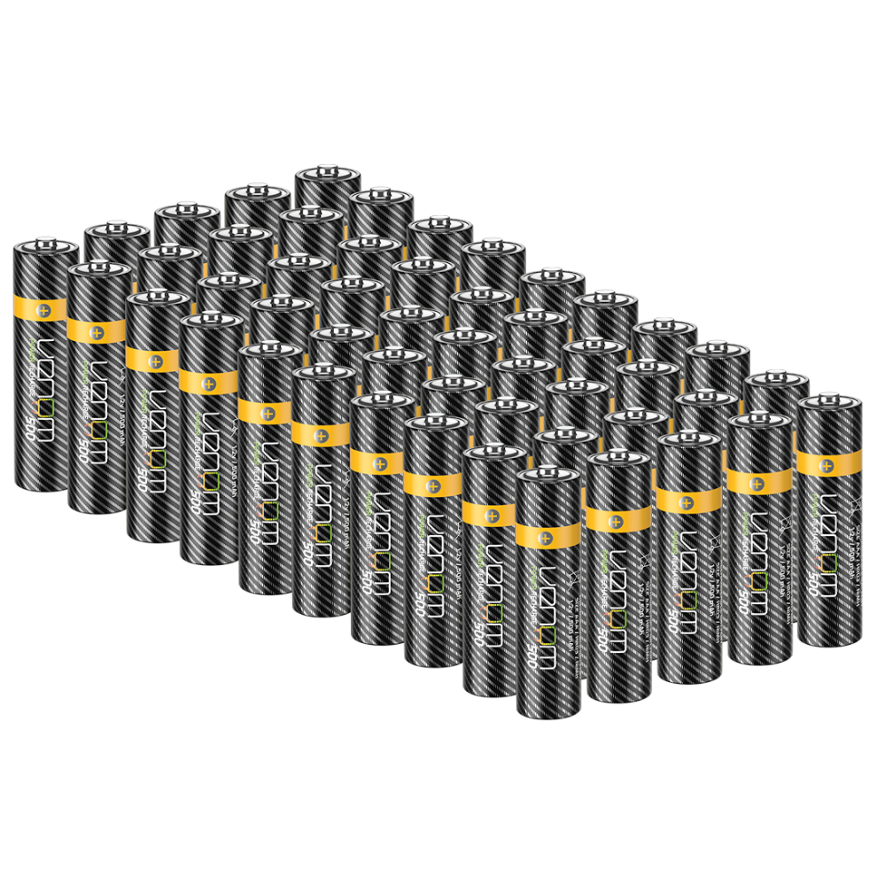 Rechargeable AAA Batteries (50-Pack)