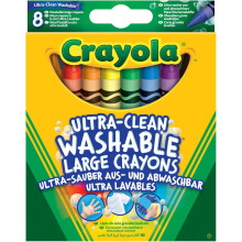CRAYOLA Ultra Clean Crayons Washable Pack of 8 ,52-3282-E-000