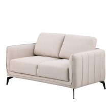 (2 Seater, Beige) OSLO MODERN SCANDI STYLE FABRIC 2 or 3 SEATER SOFA