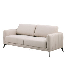 (3 Seater, Beige) OSLO MODERN SCANDI STYLE FABRIC 2 or 3 SEATER SOFA