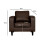 Box Brown Leather 2+1 Seater Sofa Set 5