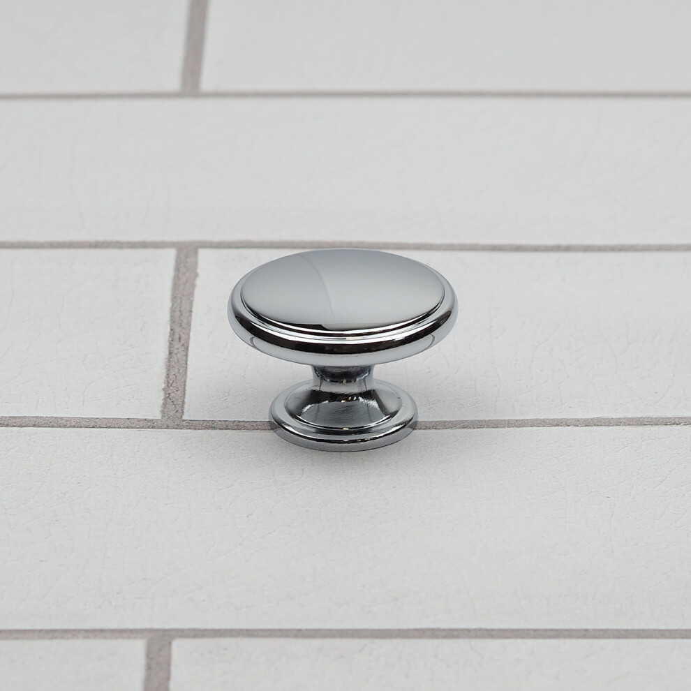 Handle & Home (38Mm Knob) Polished Chrome Kitchen Cabinet Handle & Knob