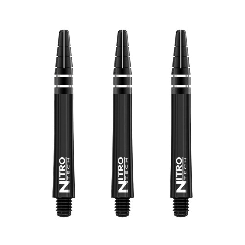RED DRAGON Nitrotech Medium Stems - Solid Black - 3 sets per pack (9 Stems in total) 1