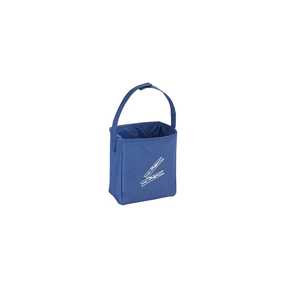 WENKO Clothes peg Bag, Polyester, Blue, 10 x 17 x 19 cm