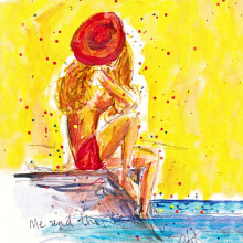 Tabitha Corbett 'Me And The Sea' Rockin' Waves! Artistic Greeting Card